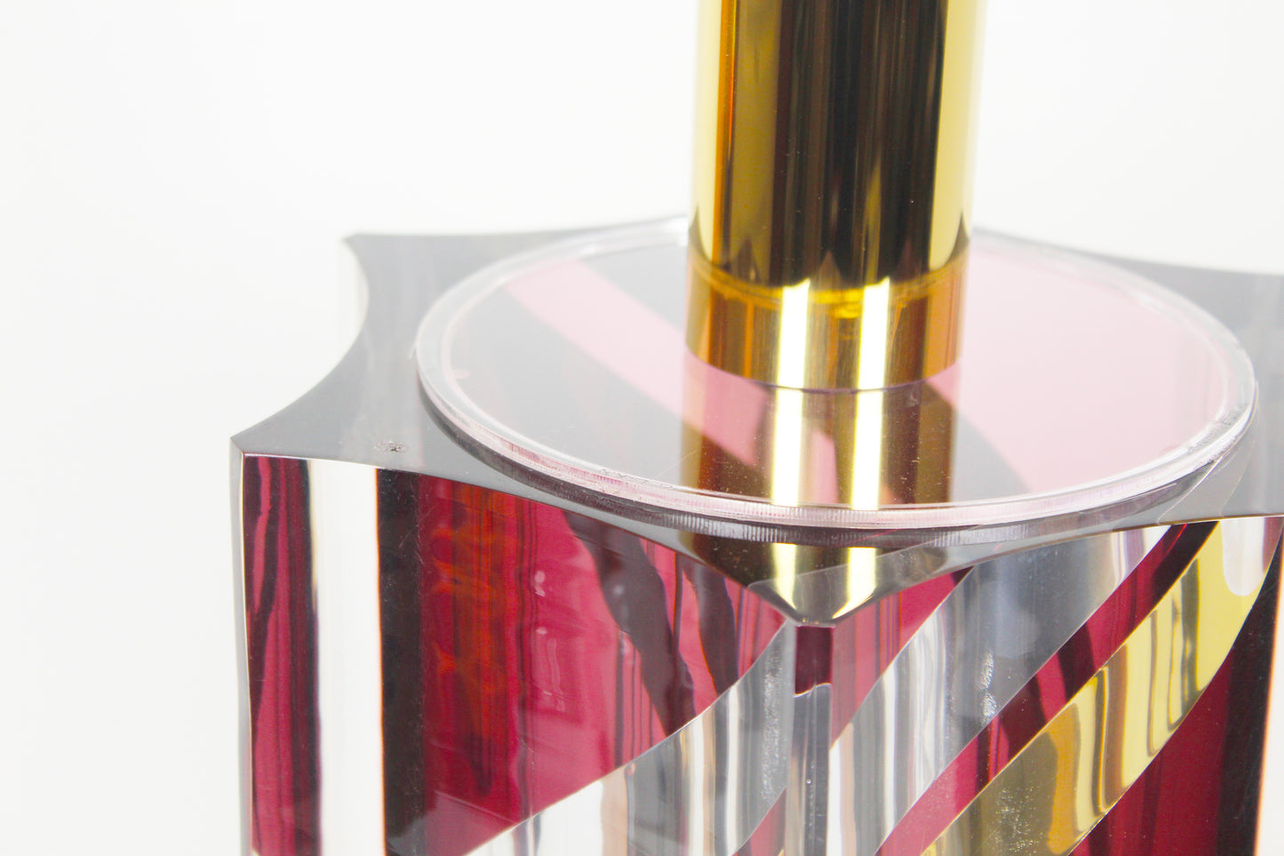 Large Italian lucite table lamp by Romeo Rega