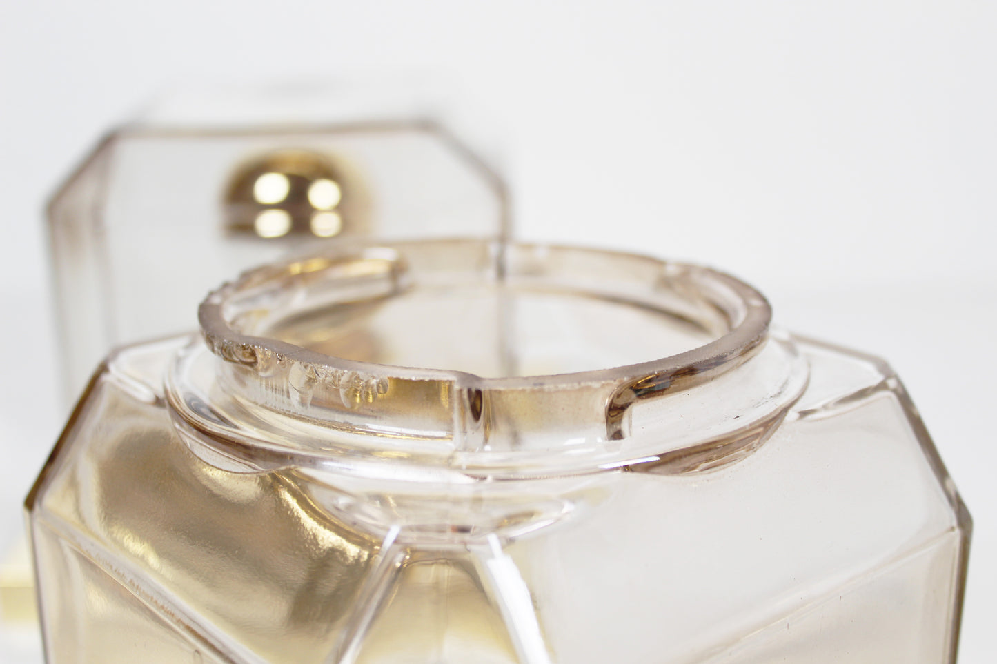 Pair of glass and brass wall lamps by Glashutte Limburg