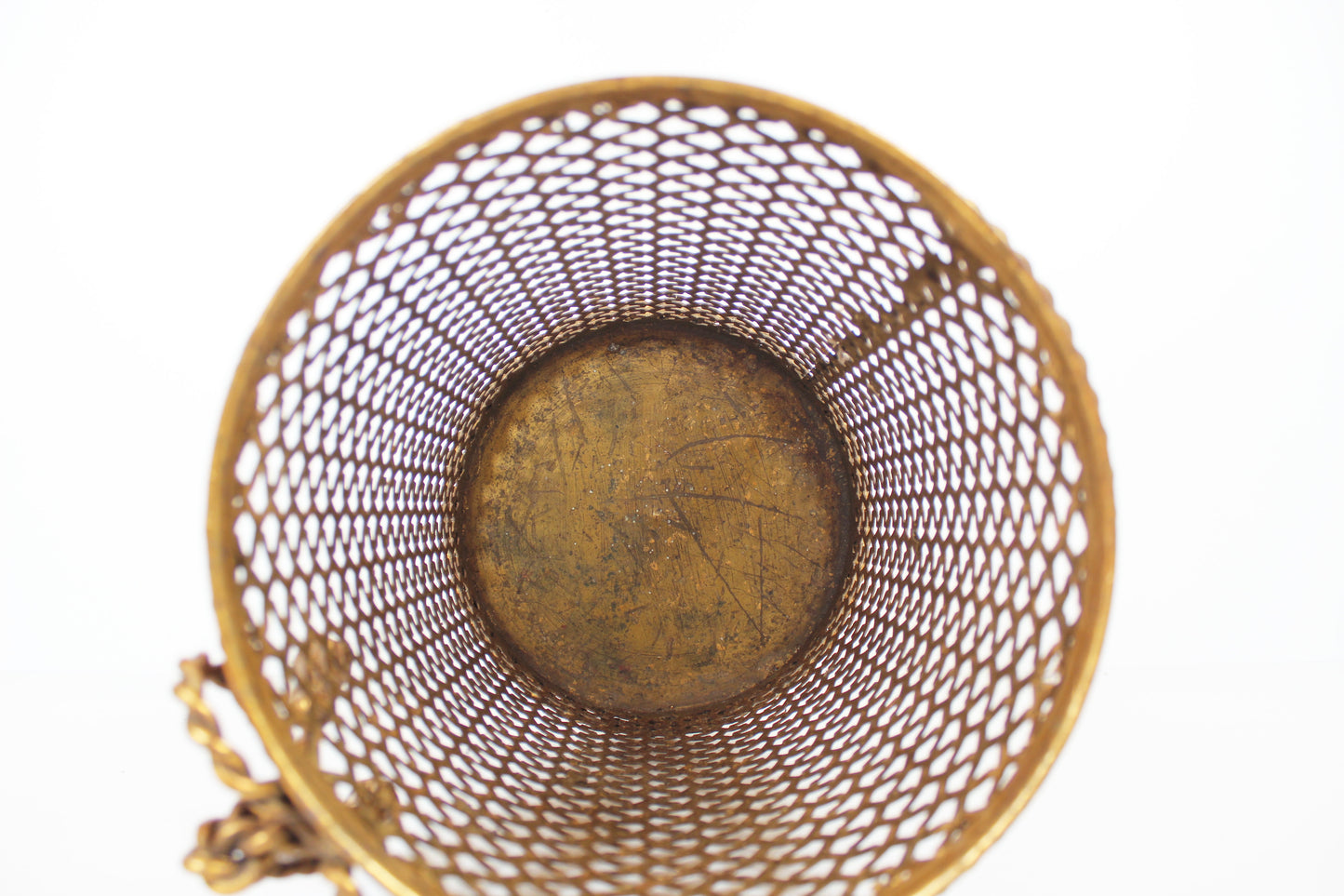 Umbrella stand in gilded metal by Li Puma Firenze