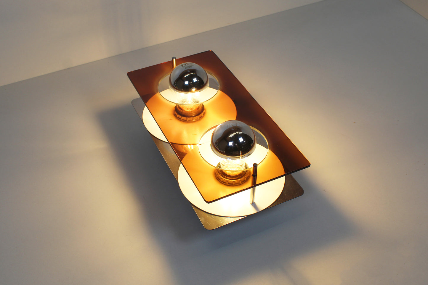 Pair of acrylic wall lamps by Jocelyne Trocmé for Galerie Oxar – Model 'Disco'