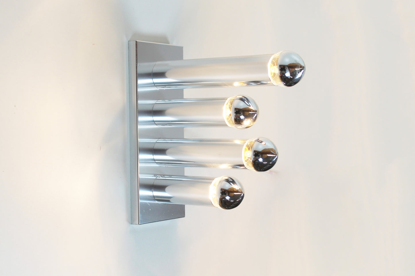 Set of polished wall lamps by Gaetano Sciolari