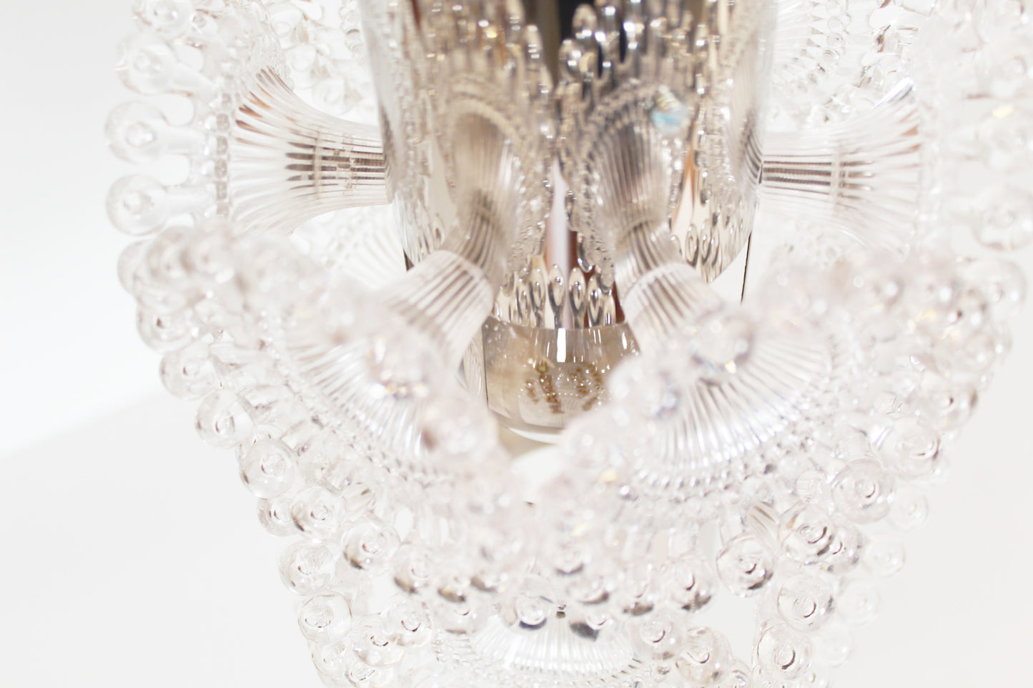 1970's chrome pendant lamp by Solken Leuchten - 3 available