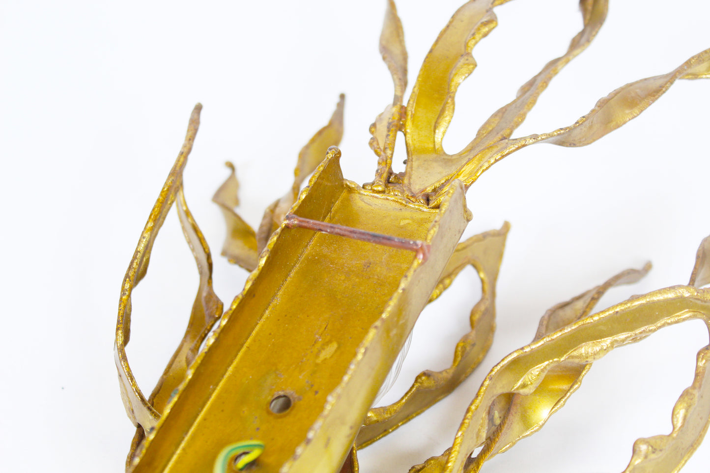 Sculptural wall lamp in brass by Paul Moerenhout, Belgium, 1970s