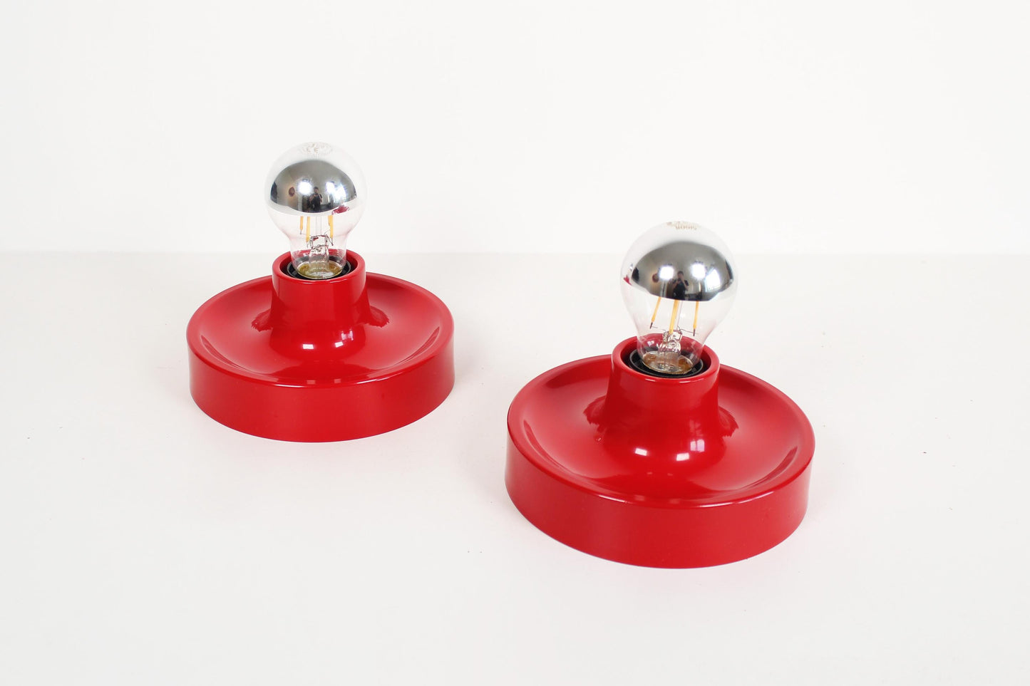Set of 'Discus' wall lamps, selected by Charlotte Perriand for Les Arcs