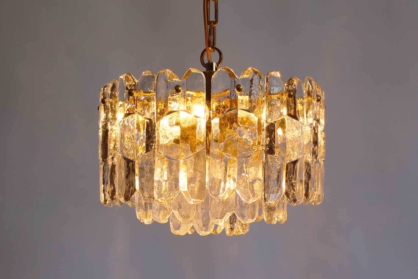 Murano glass and brass 'Palazzo' chandelier by Kalmar