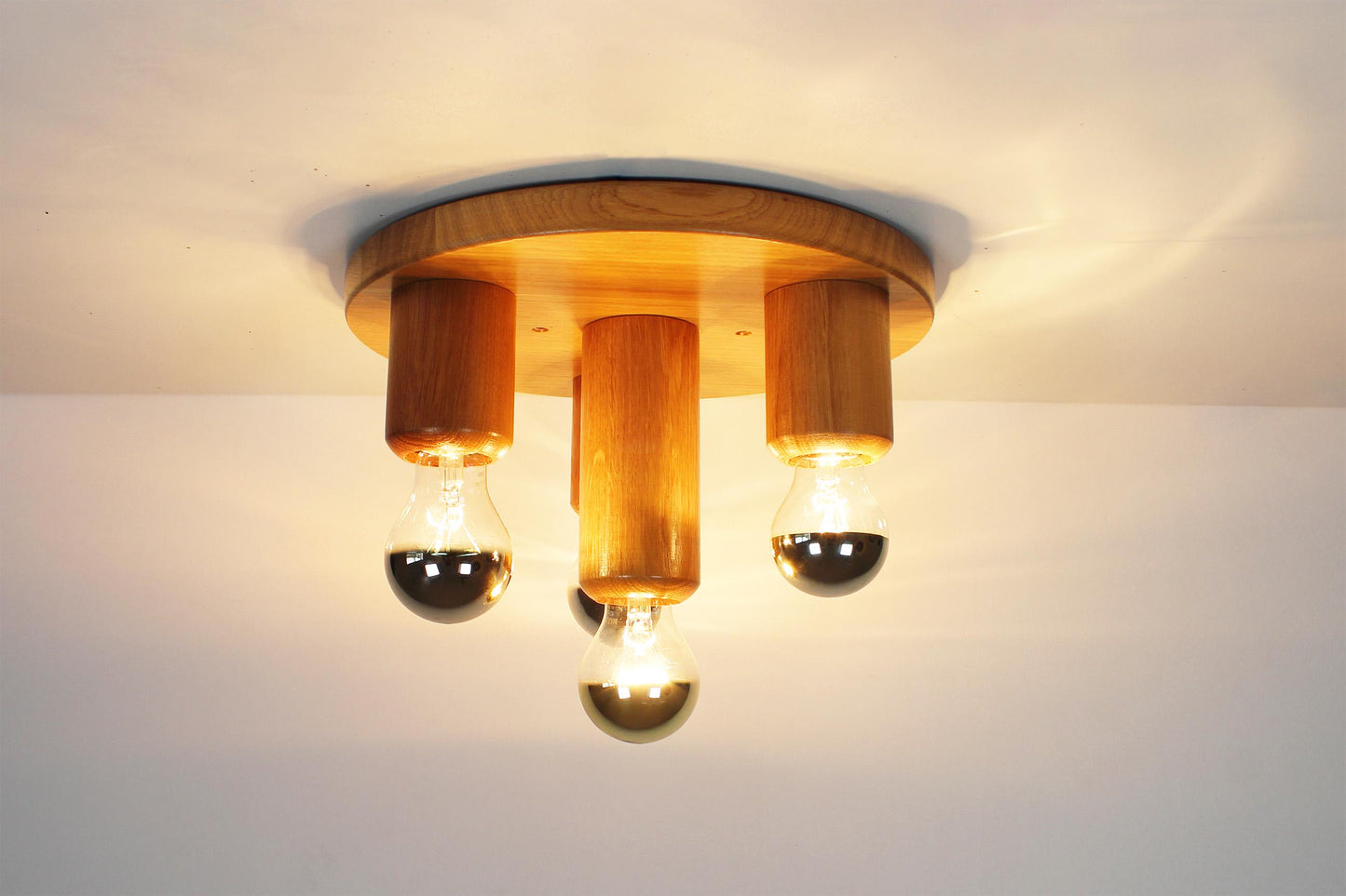 1970's old stock 'Japandi' flush mount light