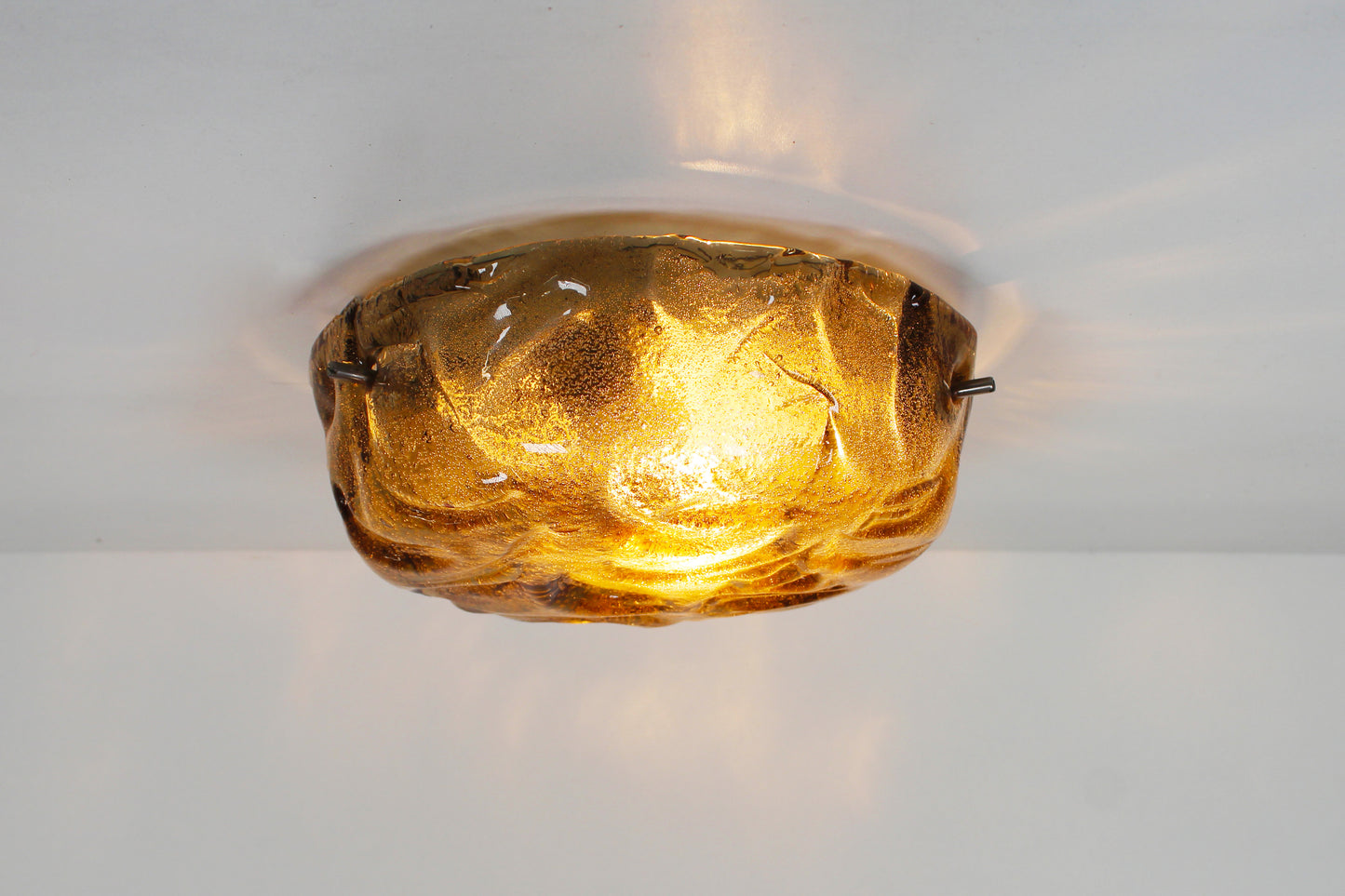 Amber glass ceiling lamp by RZB Leuchten