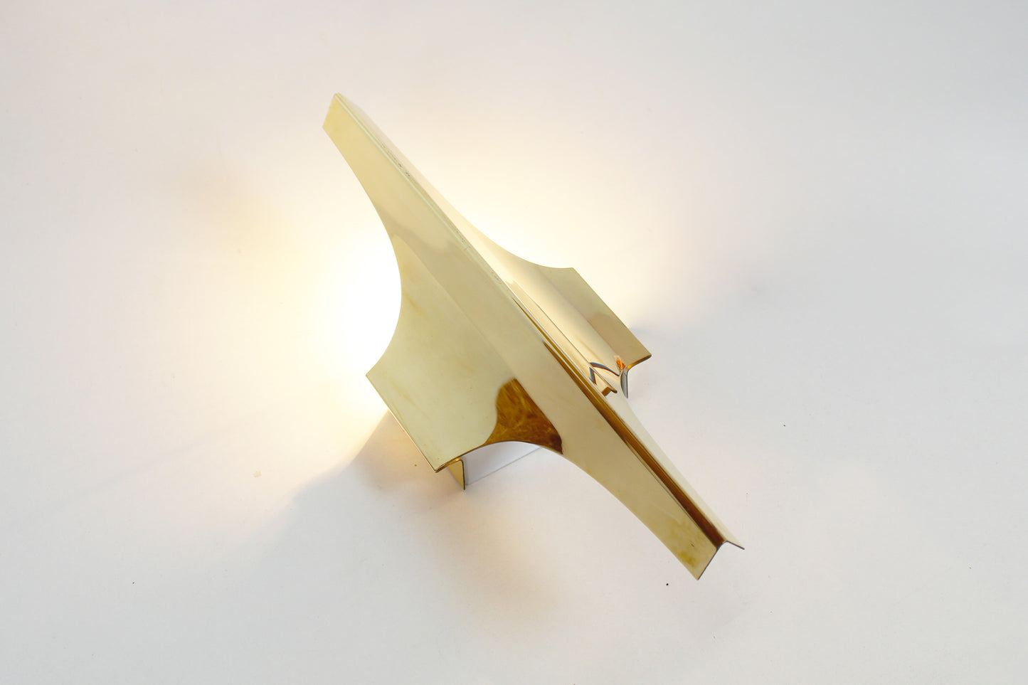 Rare set of brass wall lamps by Doria Leuchten