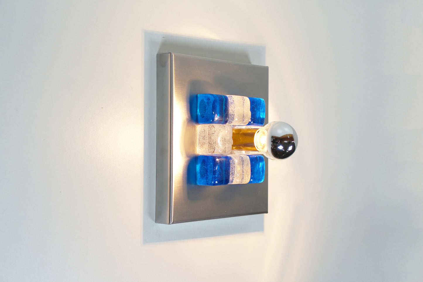 Pair of Murano glass wall lamps by Albano Poli for Poliarte