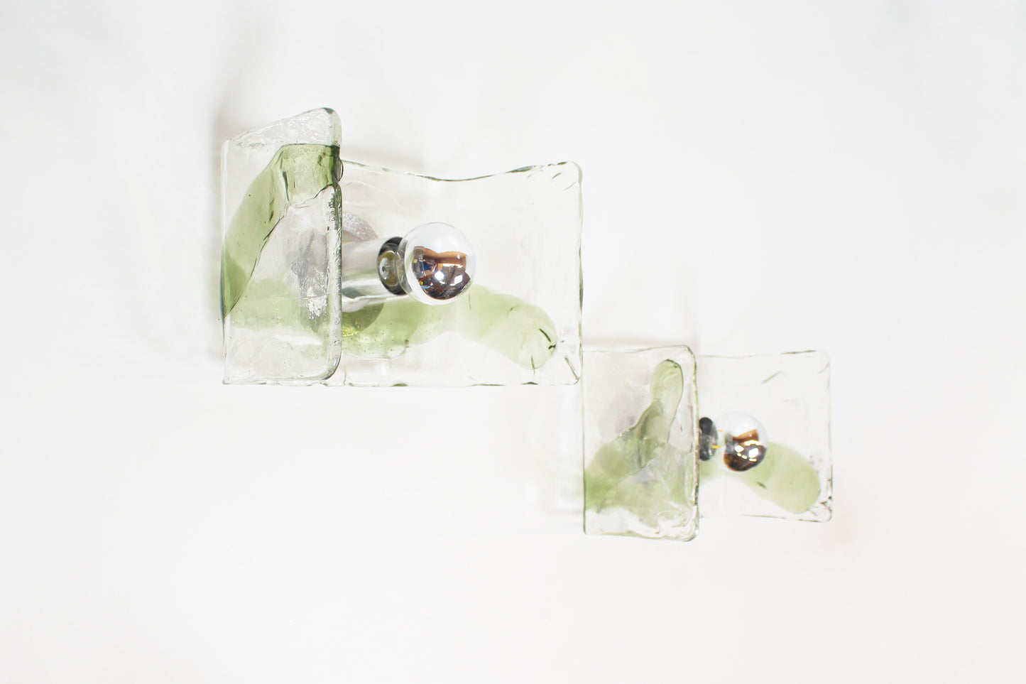 Koppel murano glas wandlampen door Kalmar, Oostenrijk jaren 70 (2 koppels beschikbaar)