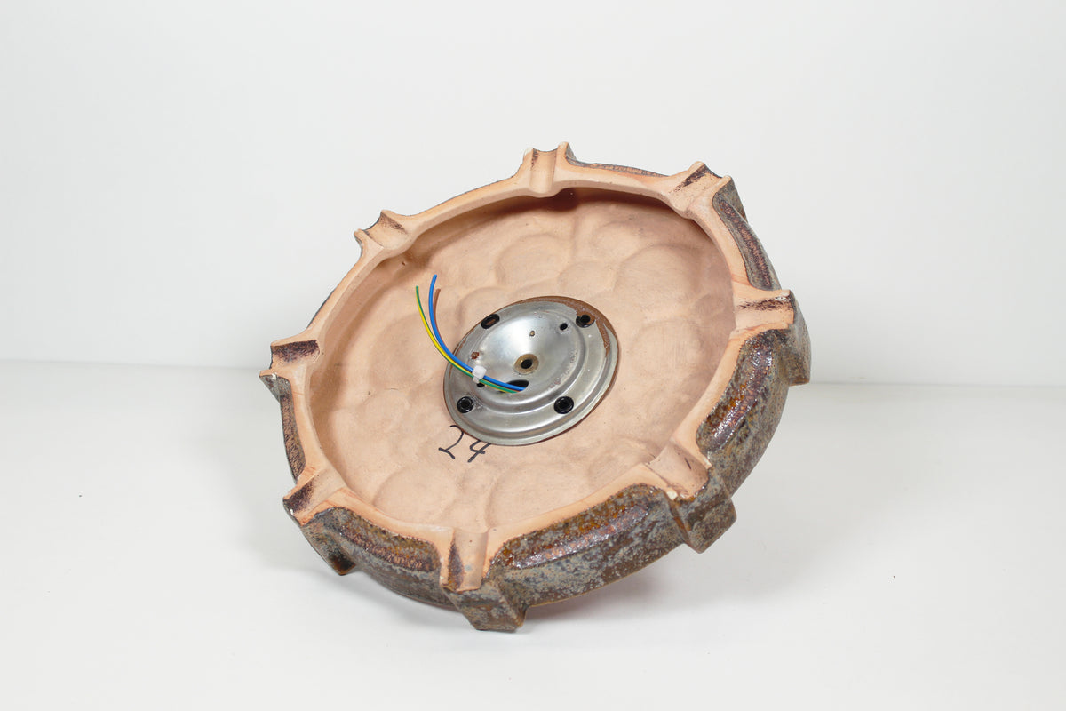 Vintage 1970's ceramic 'Fat Lava' style wall light by Hustadt Leuchten