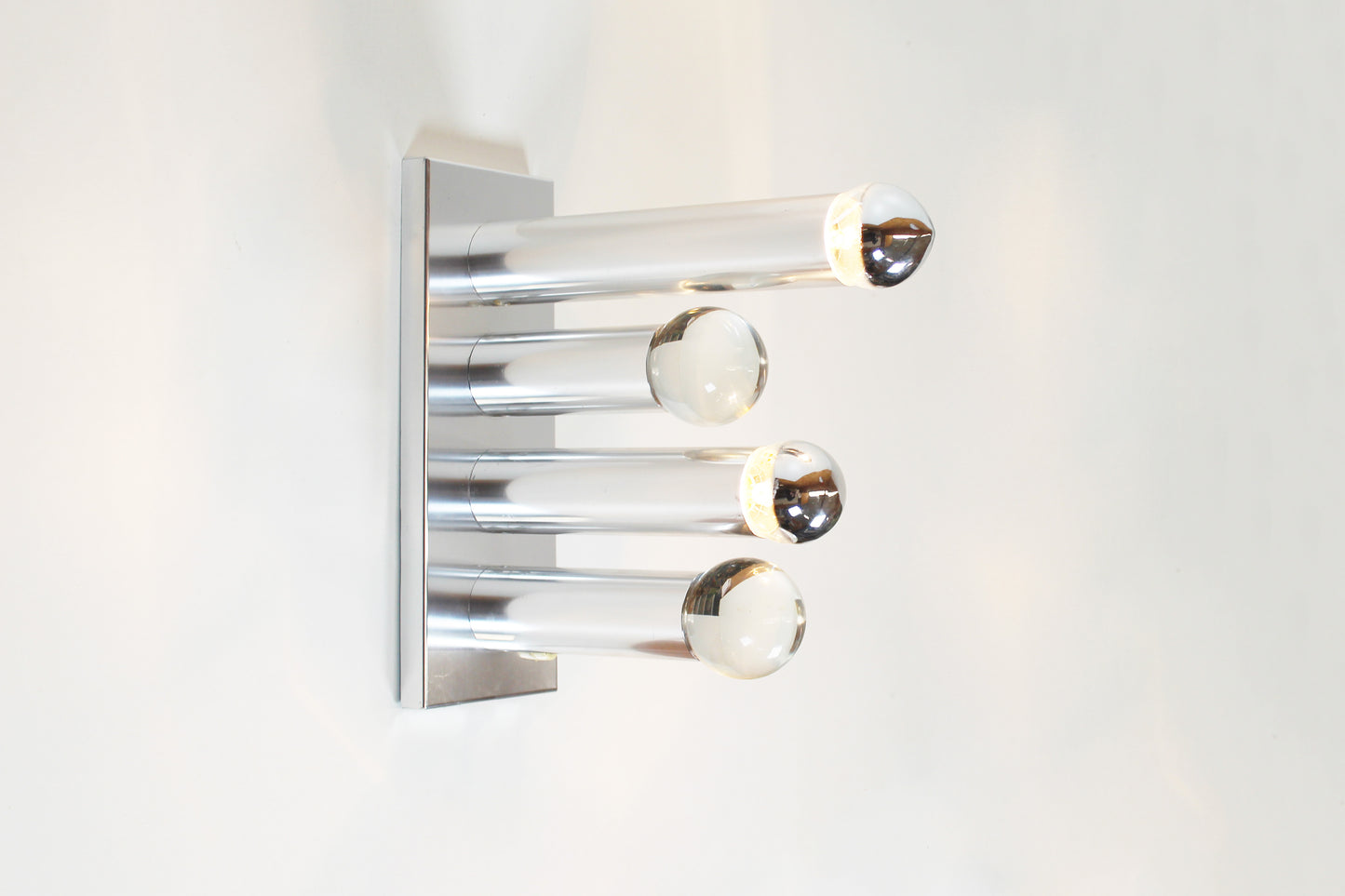 Set of polished wall lamps by Gaetano Sciolari