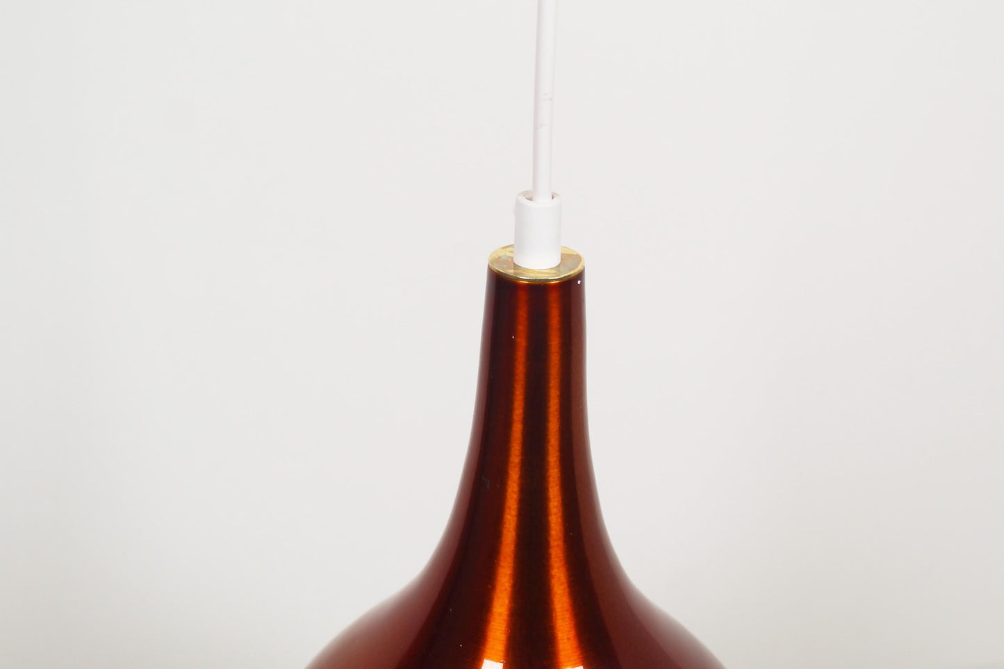 Scandinavian brass and glass pendant lights