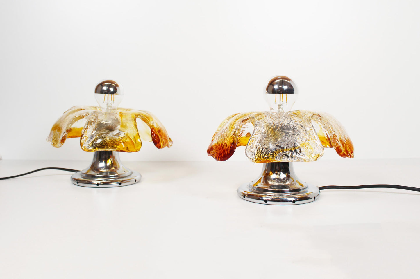 Pair of Murano glass table lamps by La Murrina