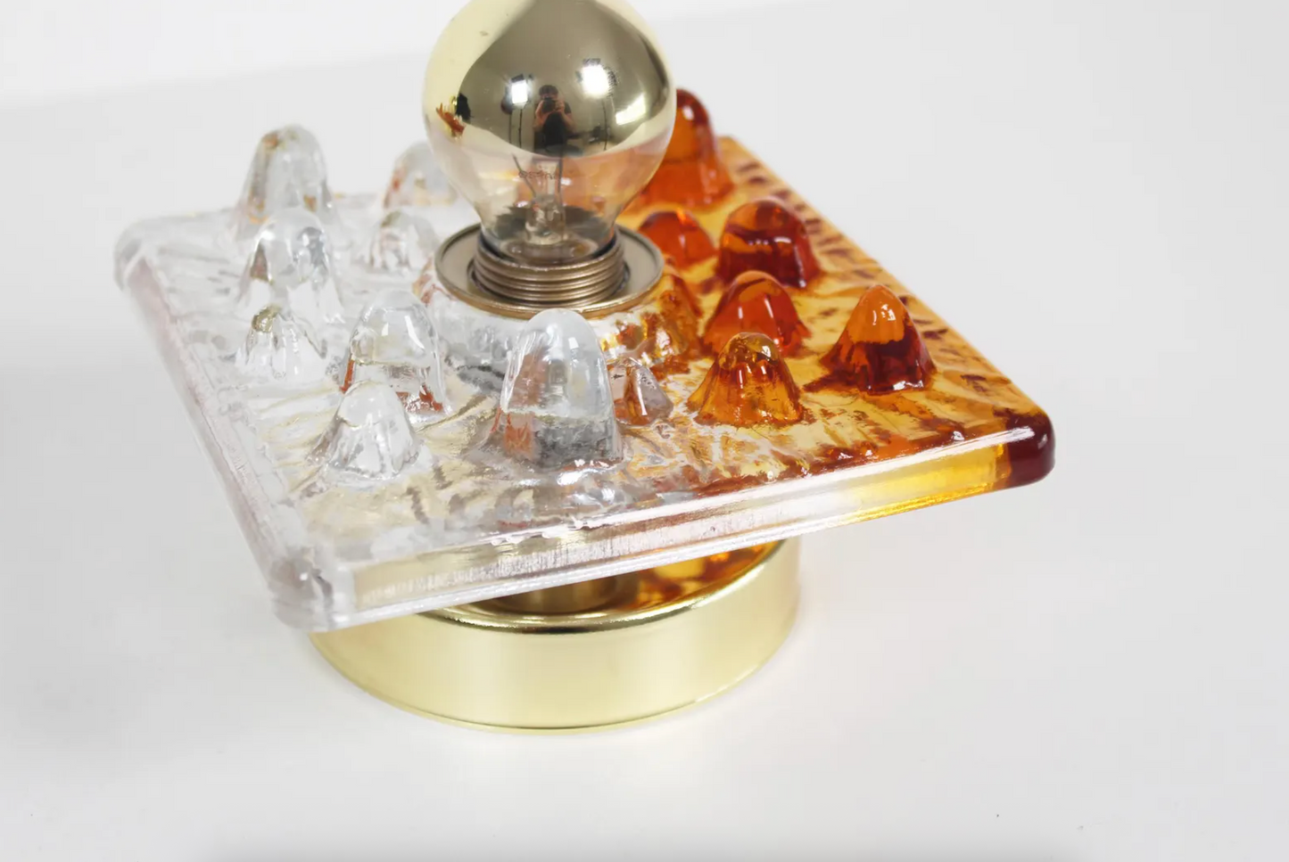 Pair of Murano glass wall lamps by AV Mazzega