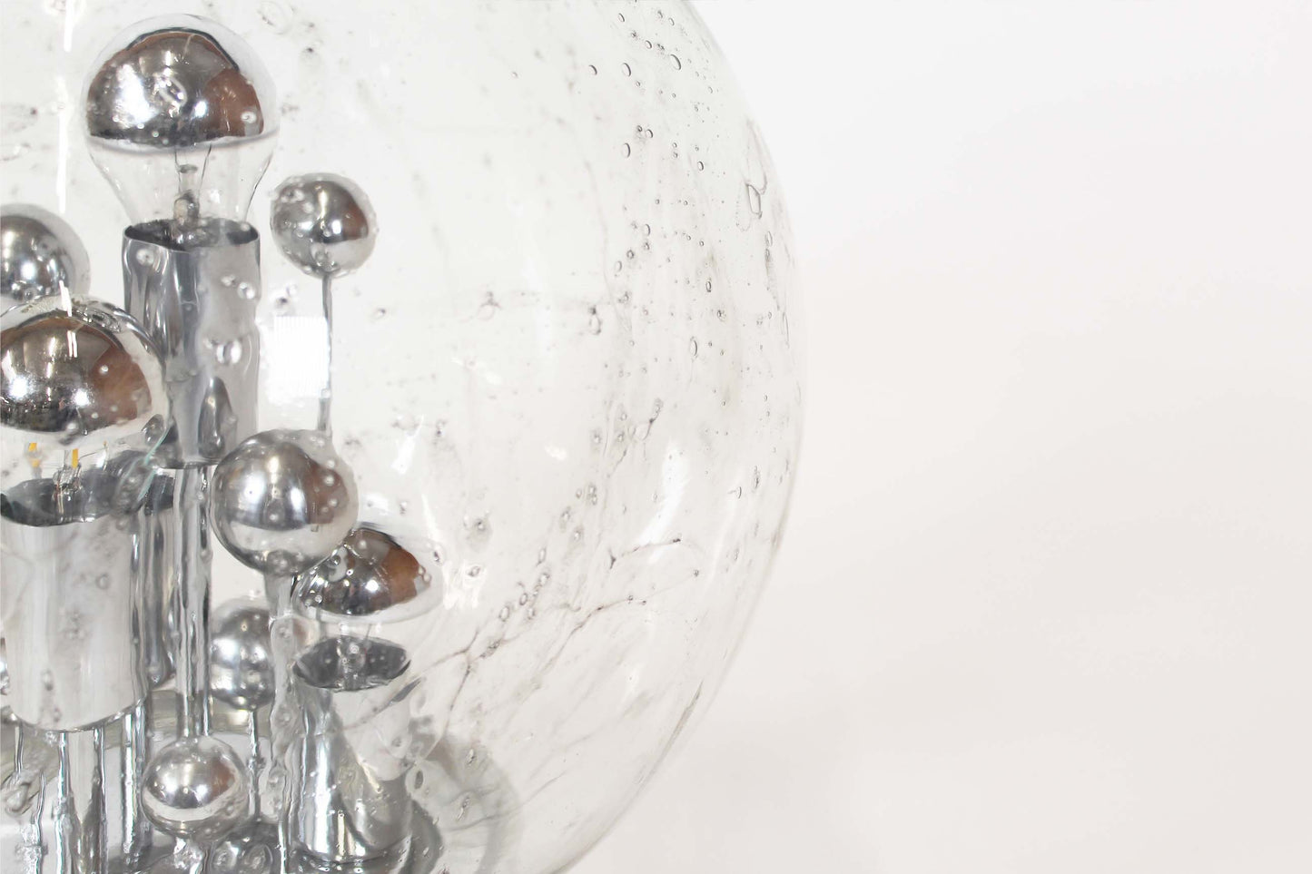 Large 'ice glass' table lamp by Doria Leuchten
