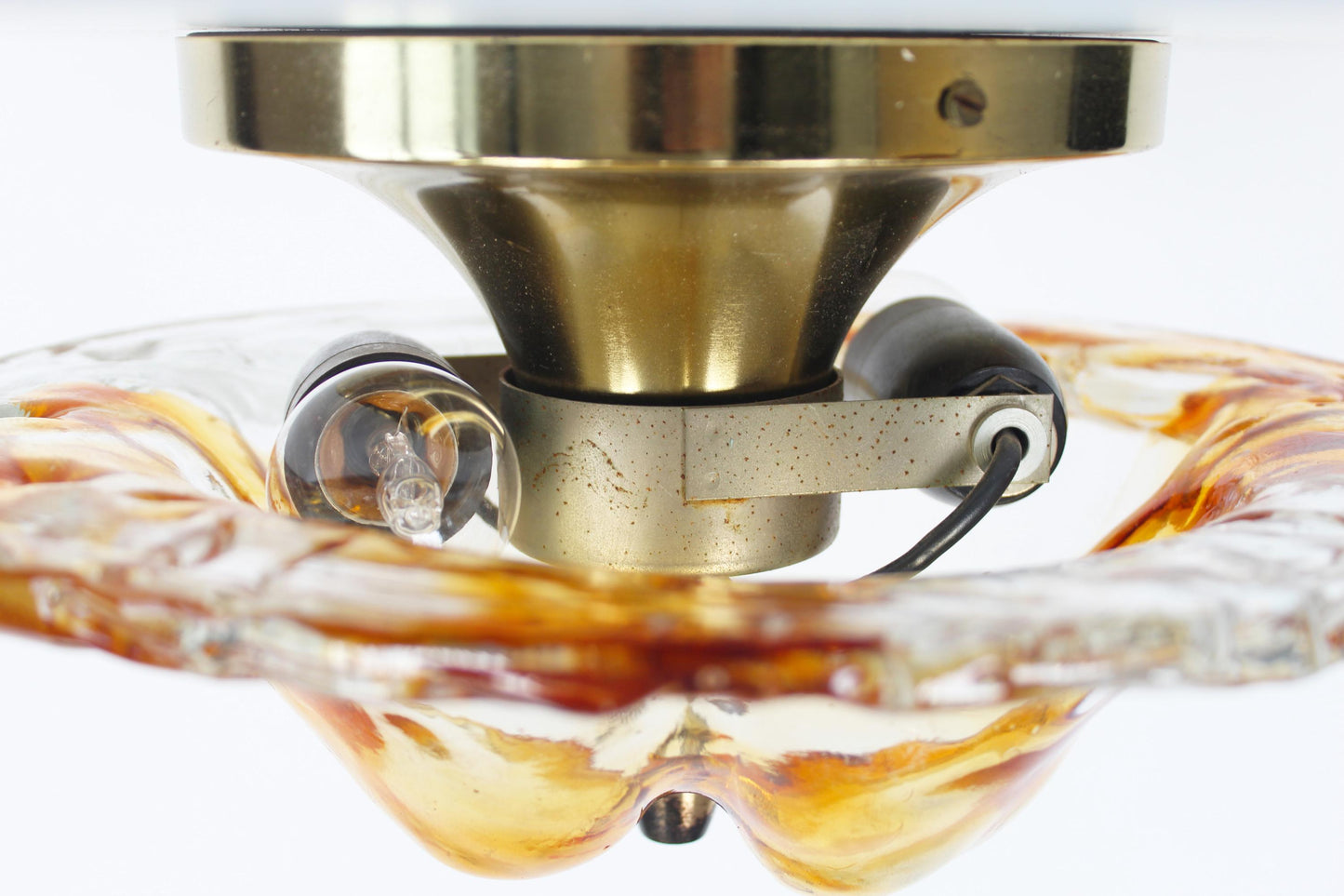 Muranoglass plafondlamp uit de jaren 70, toegeschreven aan Toni Zuccheri.