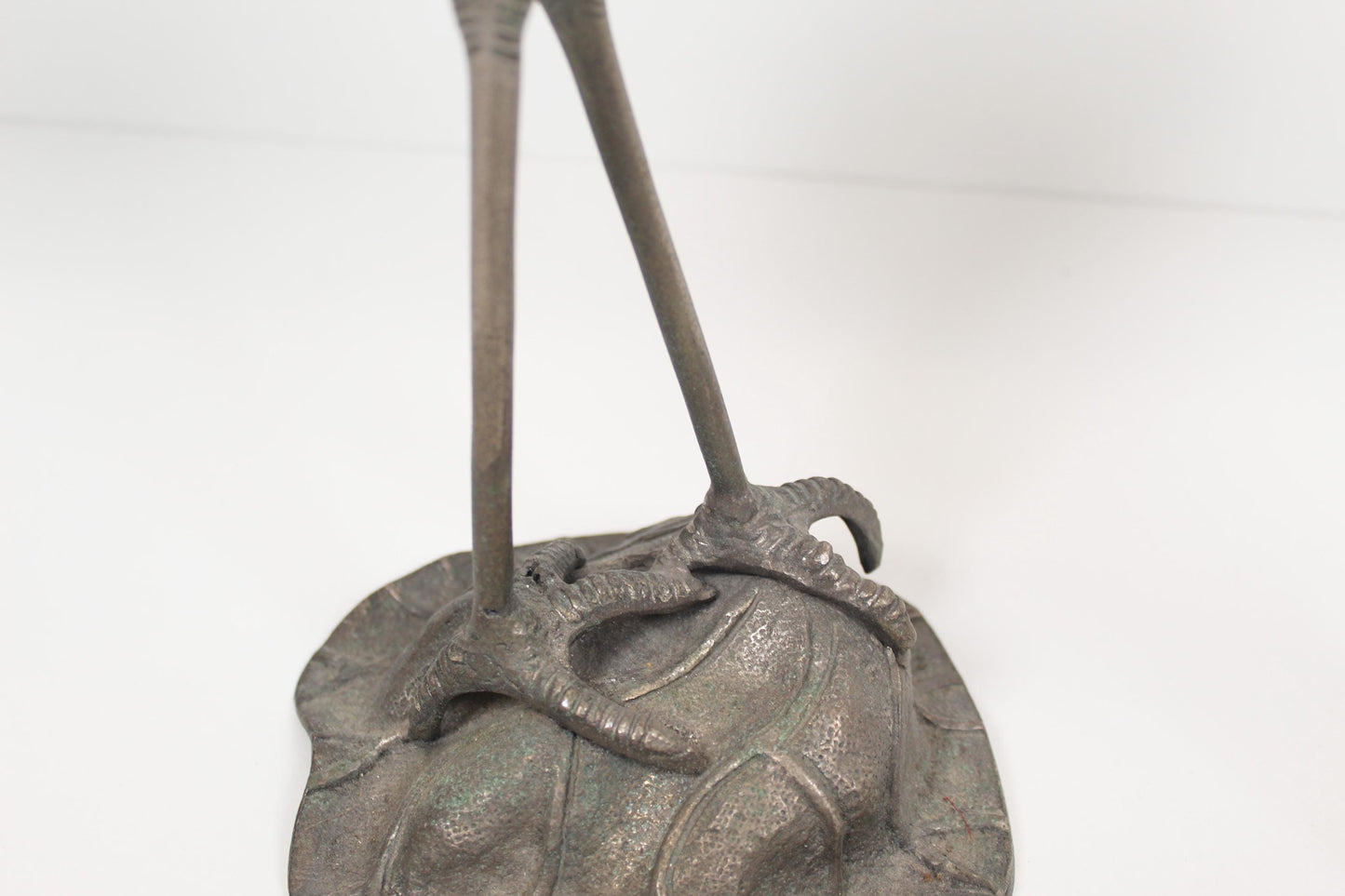 Decorative pair of silver-plated 'Heron' sculptures by Valenti