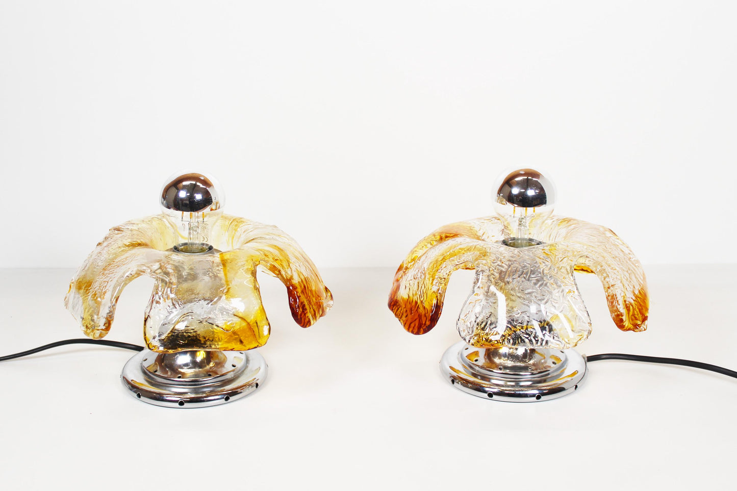 Pair of Murano glass table lamps by La Murrina